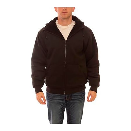 Tingley Workreation Heavyweight Insulated Hoodie, Black, Polyester/Cotton, 3XL S78143.3X